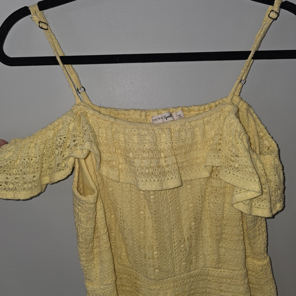 Spoiled Yellow Ruffle Mini Dress - Picture 4 of 4